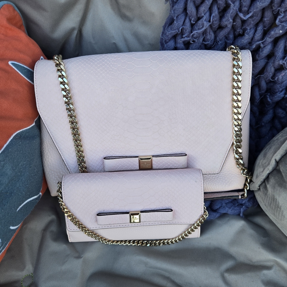 Elegant Lavender Chain Shoulder Bag Set